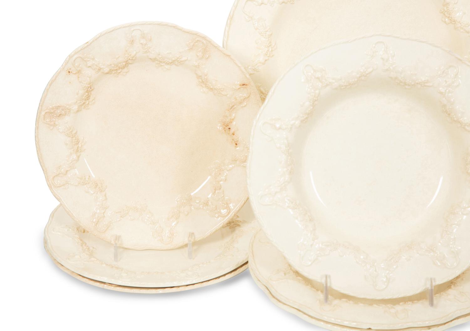 A Group of Wedgewood Eturia Queensware Dinnerware