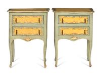 A Pair of Italian Polychrome-Painted Commodini