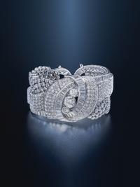 An Impressive Art Deco Platinum and Diamond Bracelet, Maujard of Paris, 1936,
