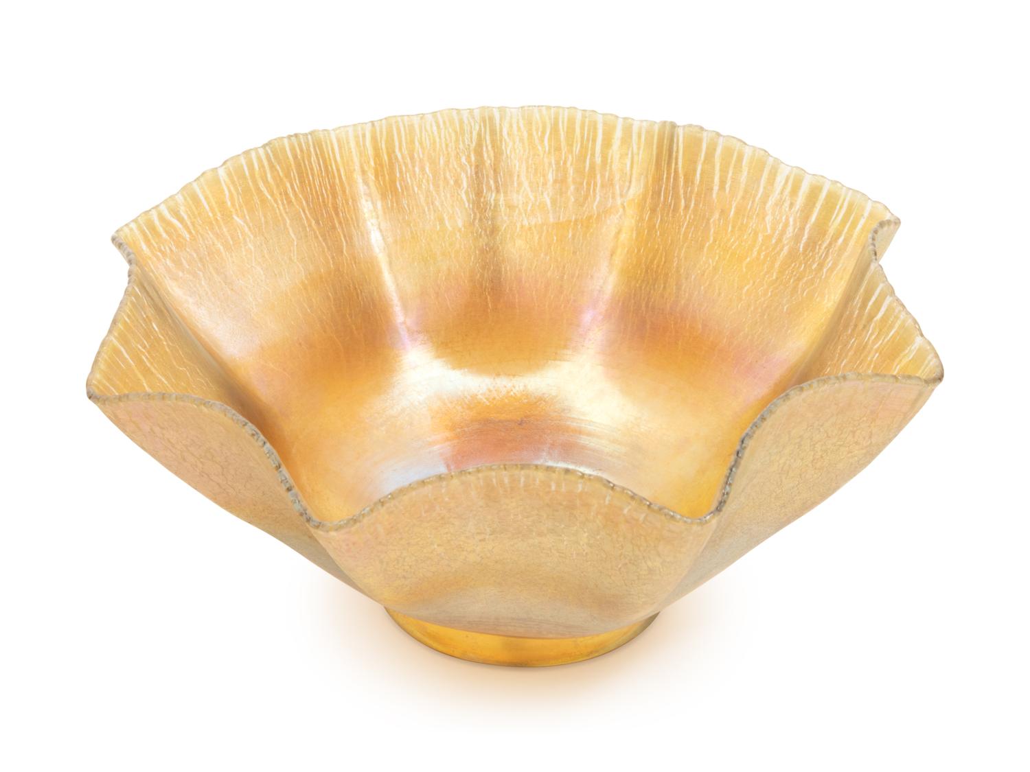 A Tiffany Studios Favrile Glass Light Shade