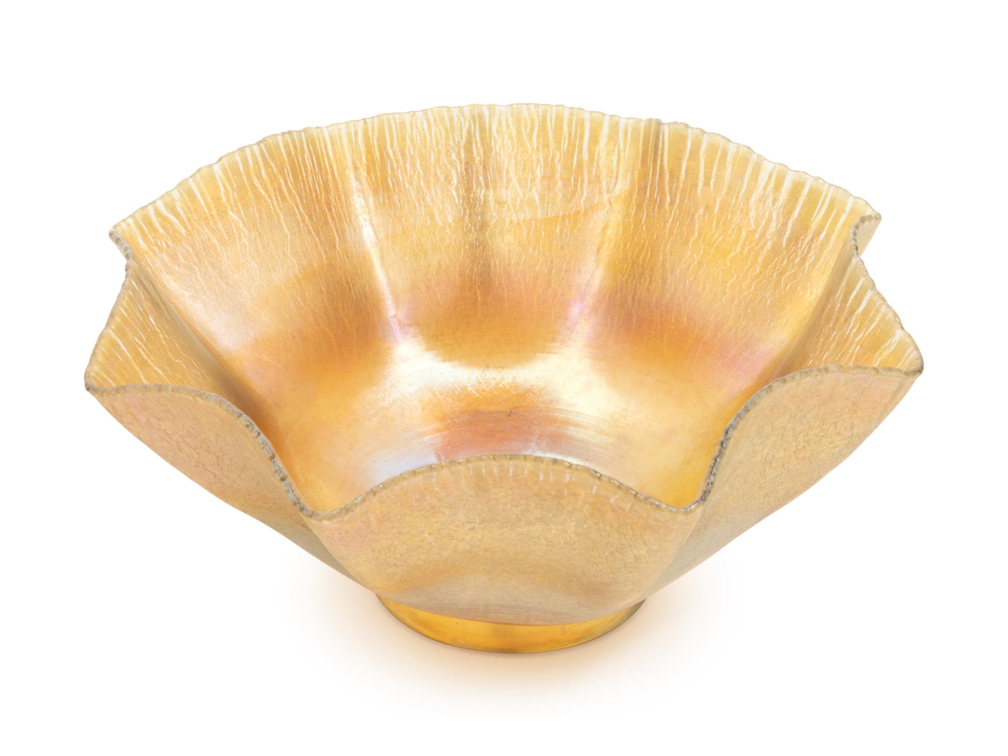 A Tiffany Studios Favrile Glass Light Shade