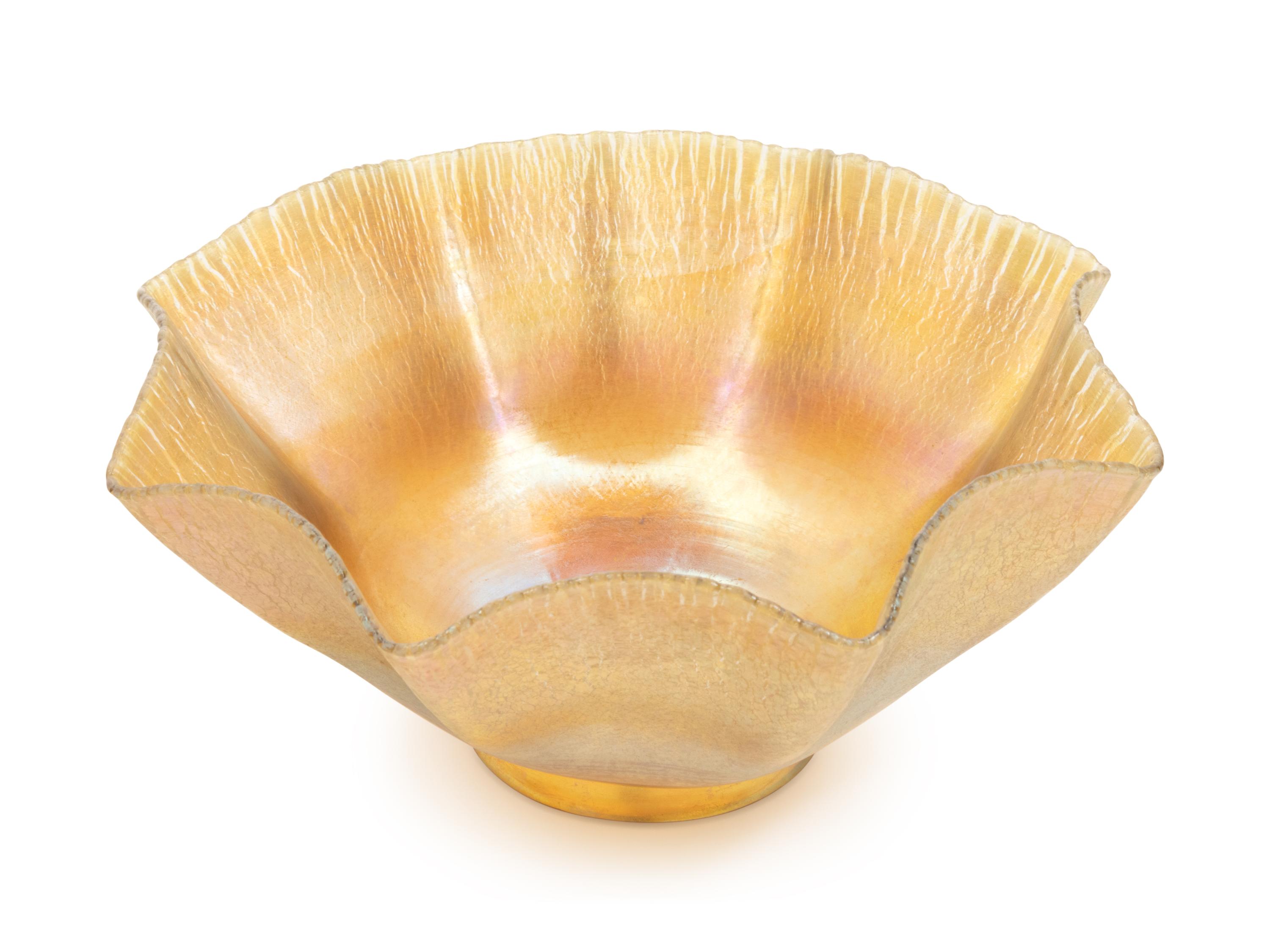 A Tiffany Studios Favrile Glass Light Shade