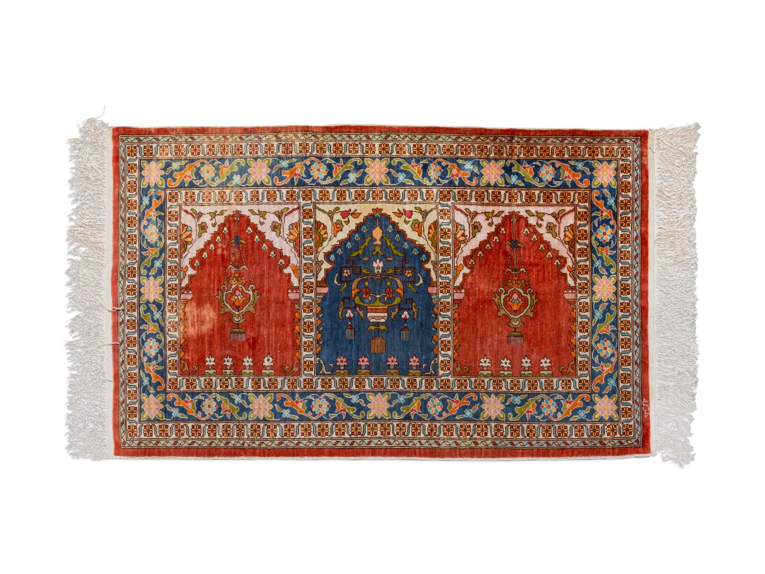 A Hereke Silk Rug