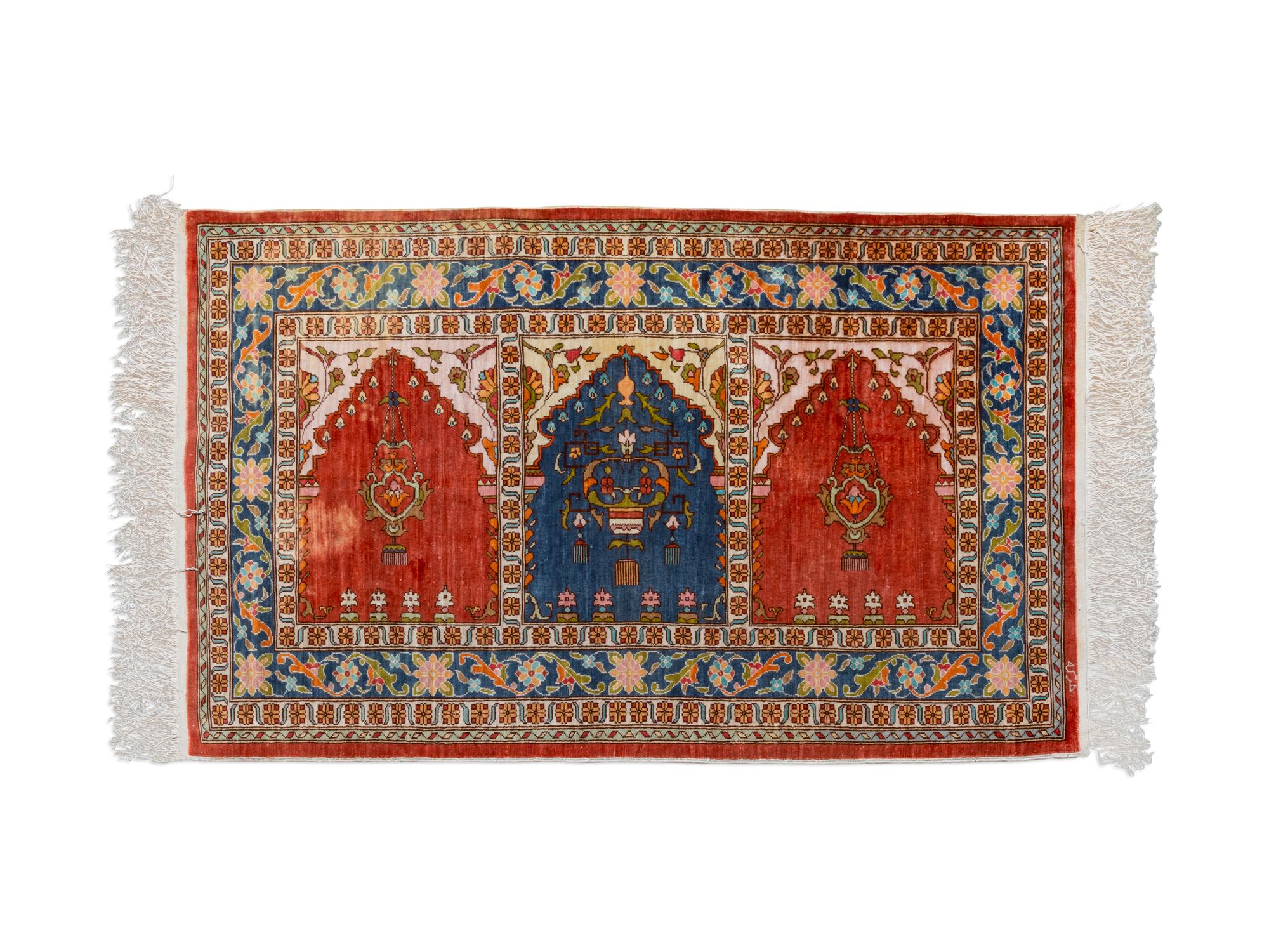 A Hereke Silk Rug