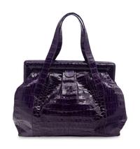Nancy Gonzalez Purple Crocodile Handbag