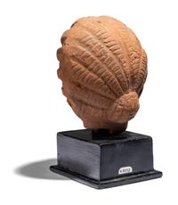 A Roman Terracotta Head of a Female with Melon Coiffure