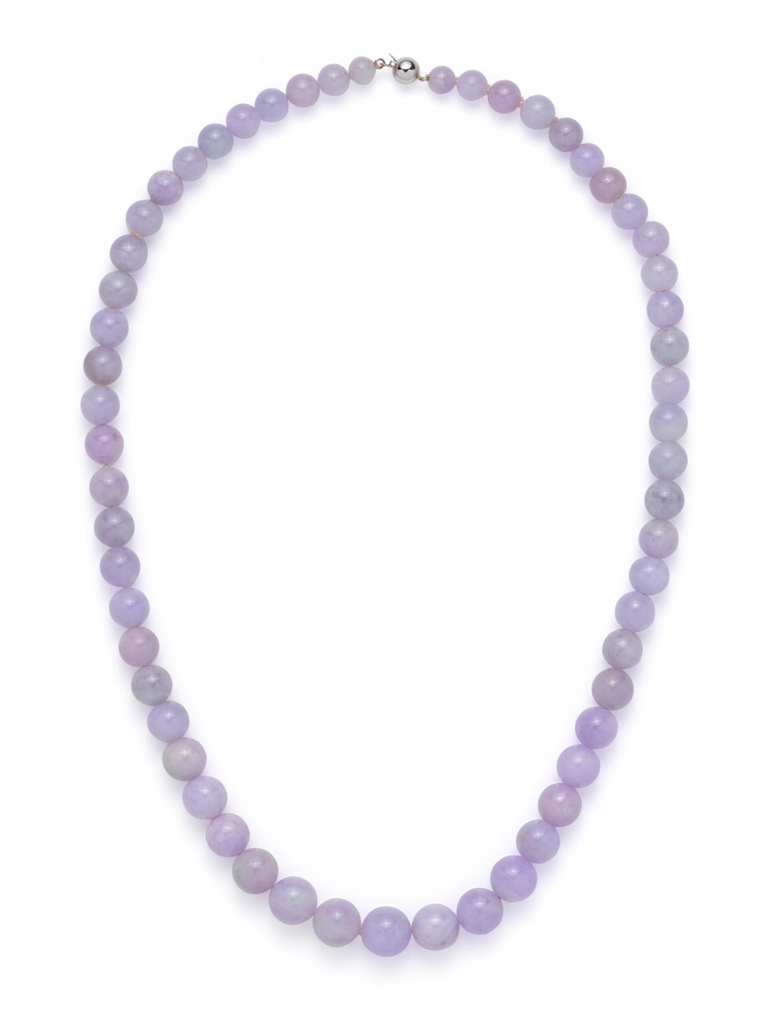 LAVENDER JADE BEAD NECKLACE
