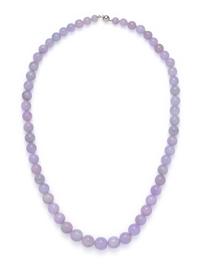 LAVENDER JADE BEAD NECKLACE