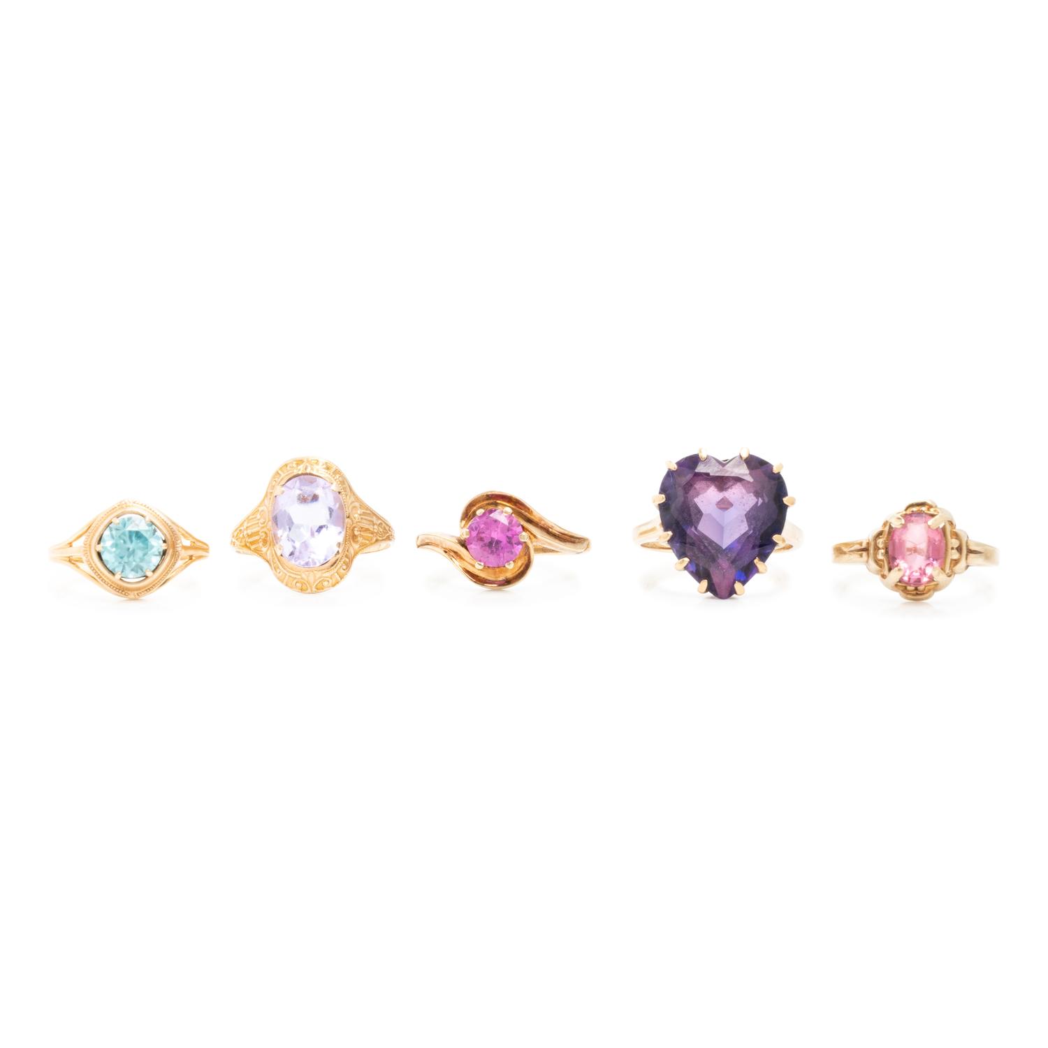 Collection of Low-Karat Gold Rings
