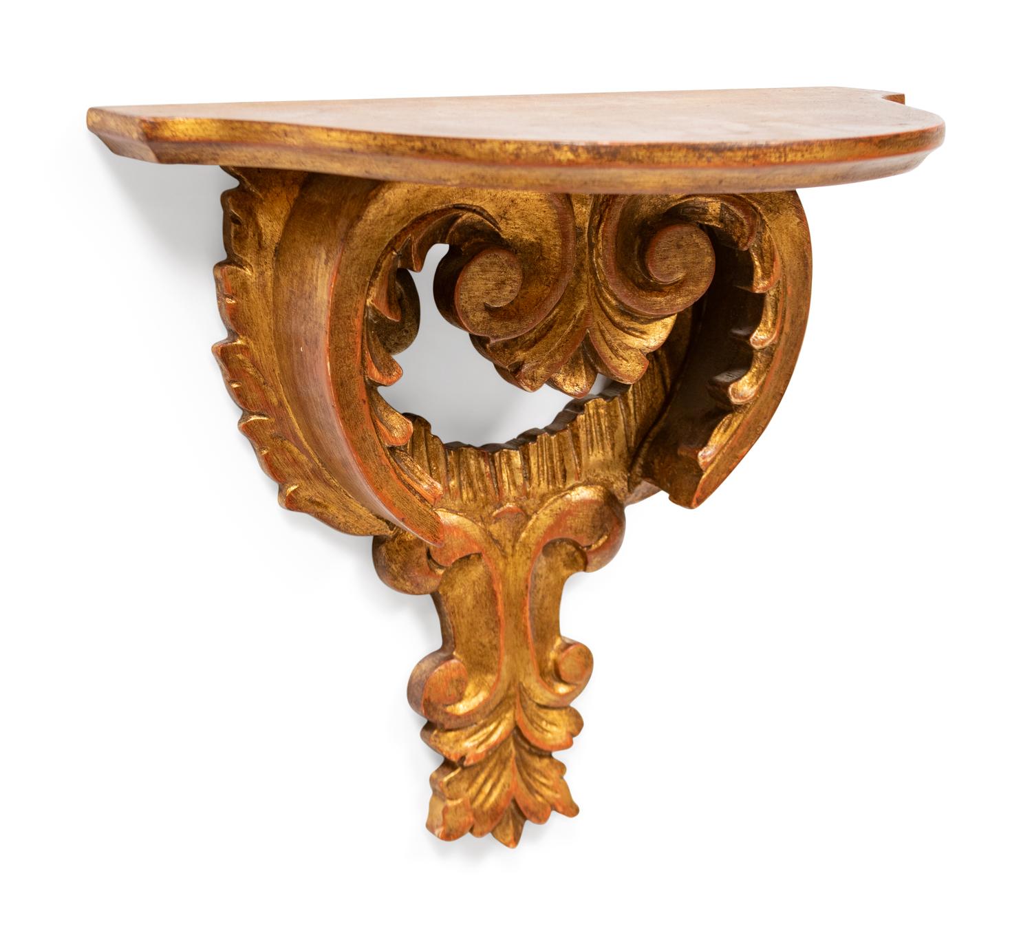 A Pair of Giltwood Wall Brackets