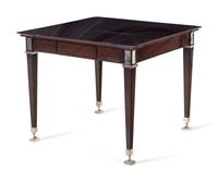 A Nancy Corzine Chromed Metal Mounted Writing Table