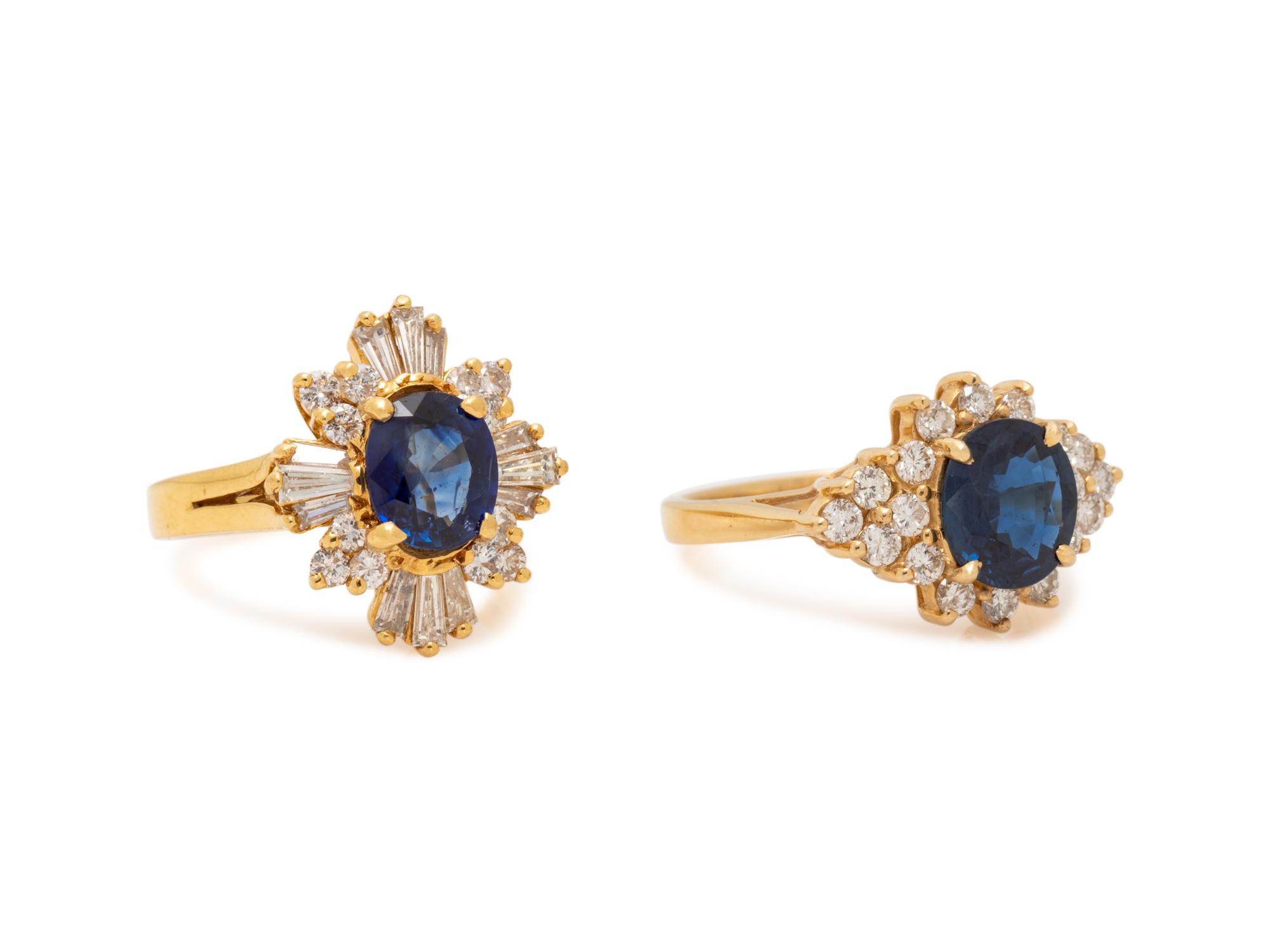 COLLECTION OF SAPPHIRE AND DIAMOND RINGS