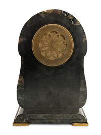 A Continental Gilt Bronze Mounted Marble Mantel Clock