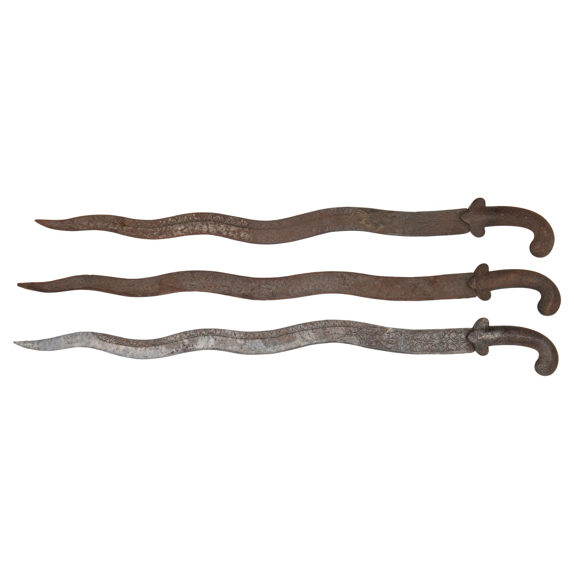 Lot of 3 Decorative Indo-Persian Swords