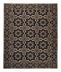 A Floral Medallion Jacquard Coverlet