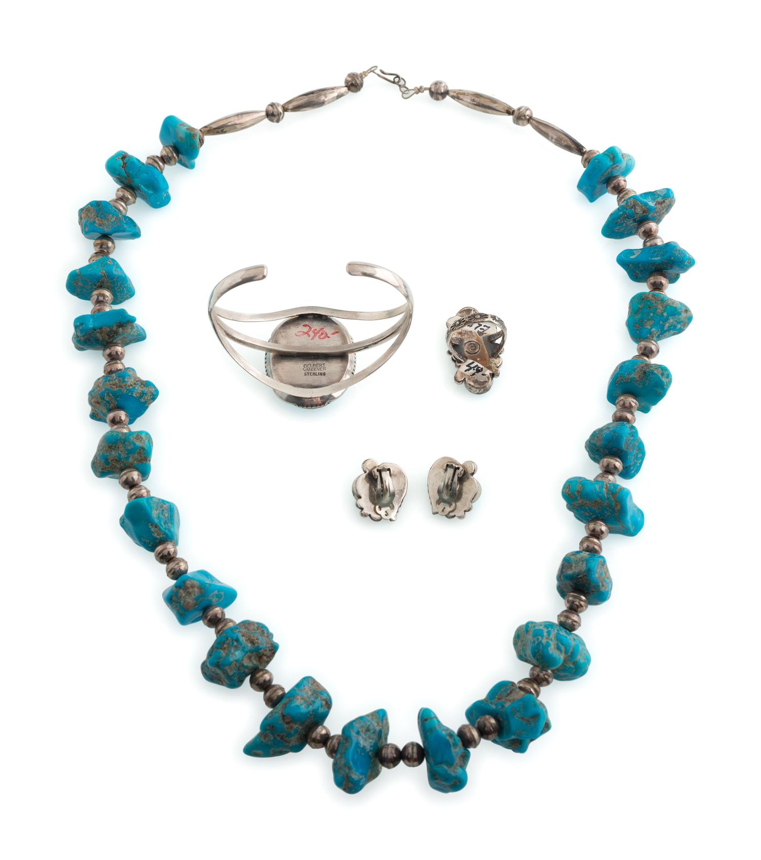 Navajo and Southwestern-style Silver and Turquoise Jewelry