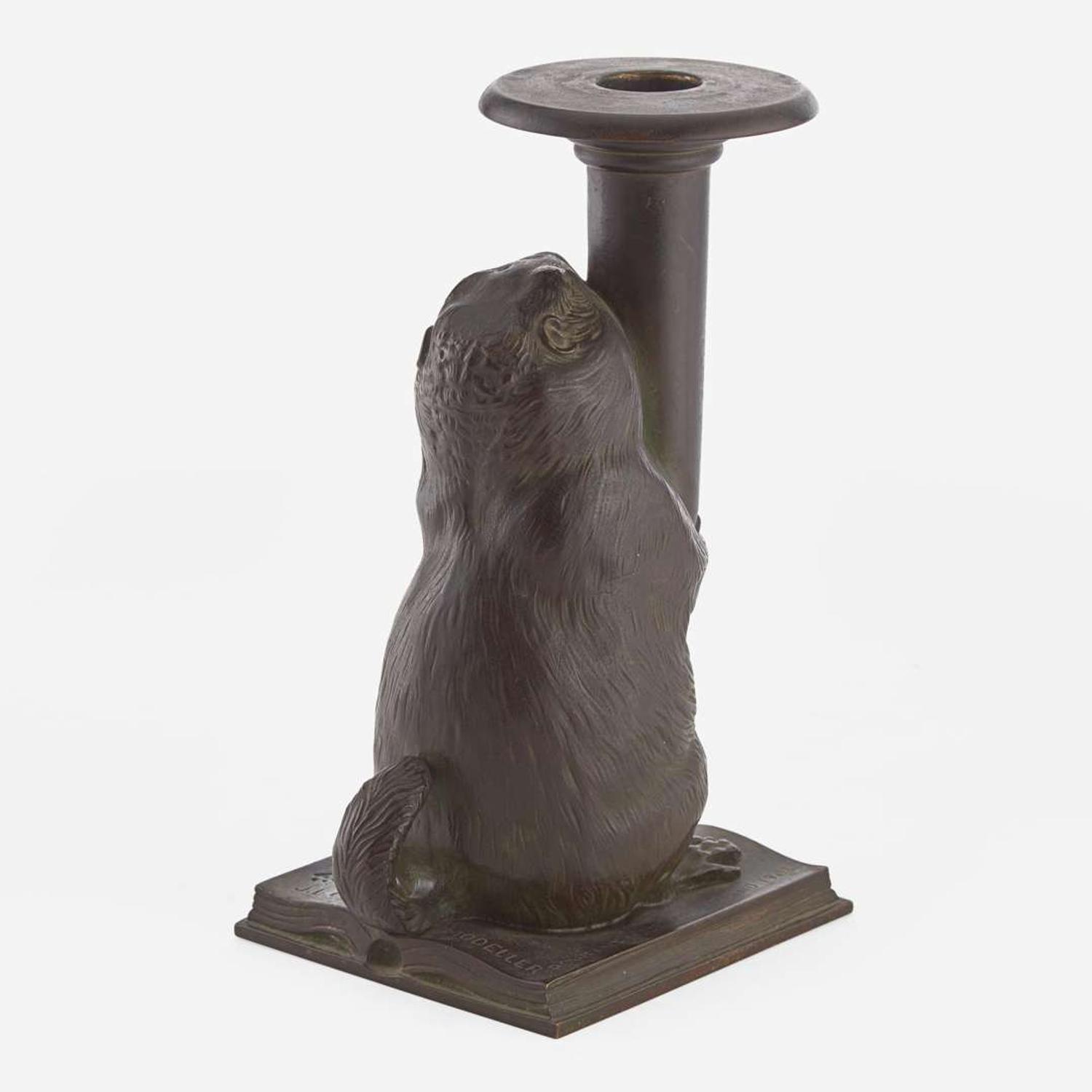 Tiffany Studios (American, active 1878-1933) “Groundhog” Candlestick for the Rowfant Club, Cleveland, Ohio, circa 1903