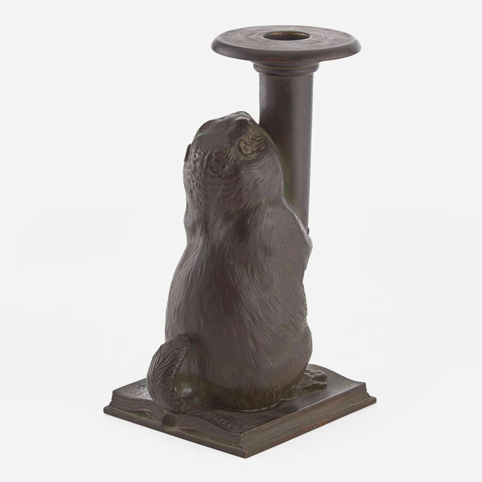 Tiffany Studios (American, active 1878-1933) “Groundhog” Candlestick for the Rowfant Club, Cleveland, Ohio, circa 1903