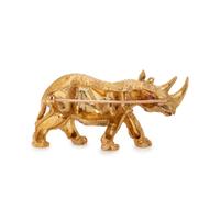 TIFFANY & CO., YELLOW GOLD RHINO PENDANT/BROOCH