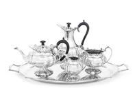 An English Silver Four-Piece Tea and Coffee Service