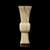 A Chinese Jade Gu Vase, 18th Century 清中期 玉花觚