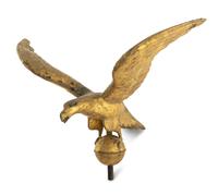 A Molded and Gilt Copper Eagle Weathervane