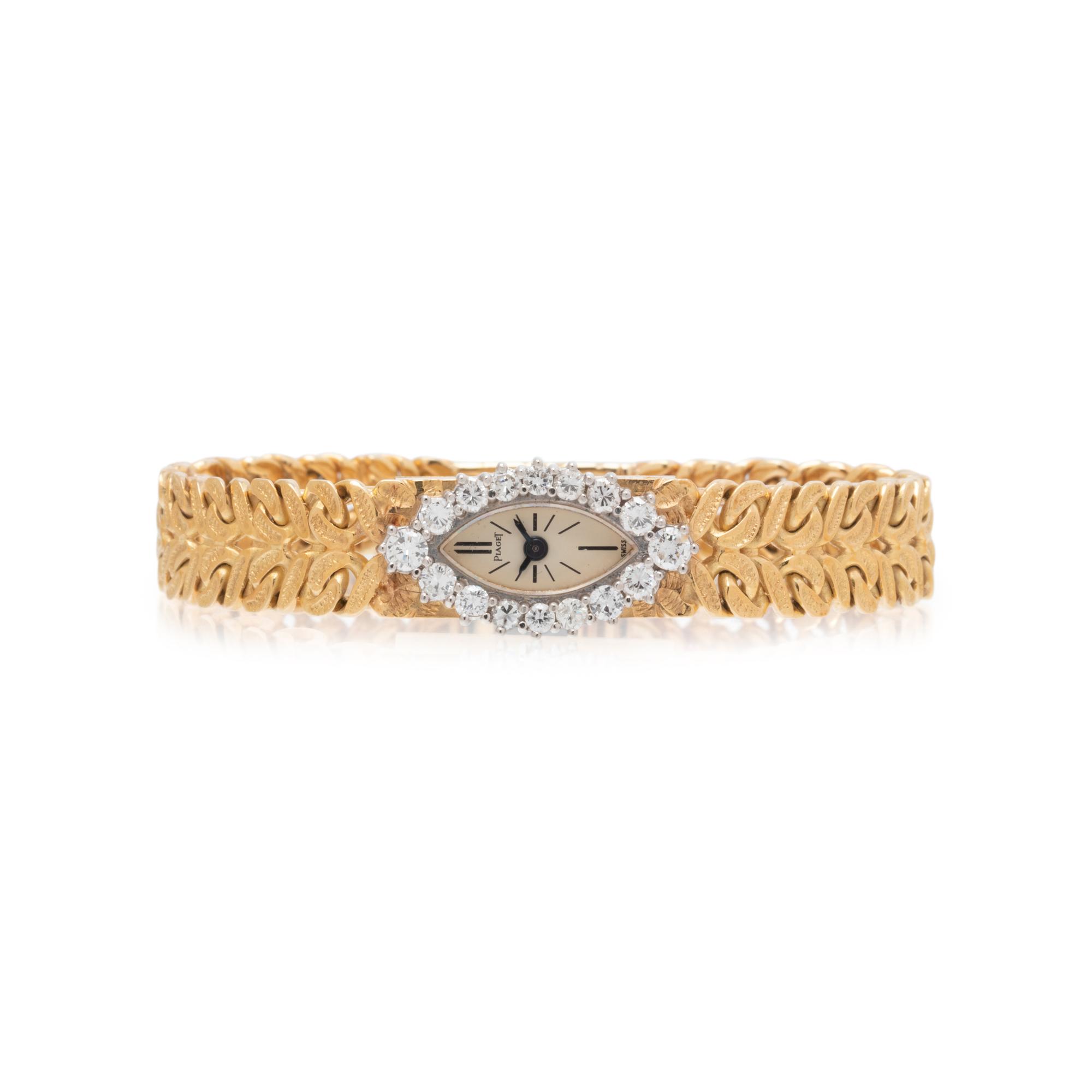 PIAGET, 18K YELLOW GOLD AND DIAMOND WRISTWATCH