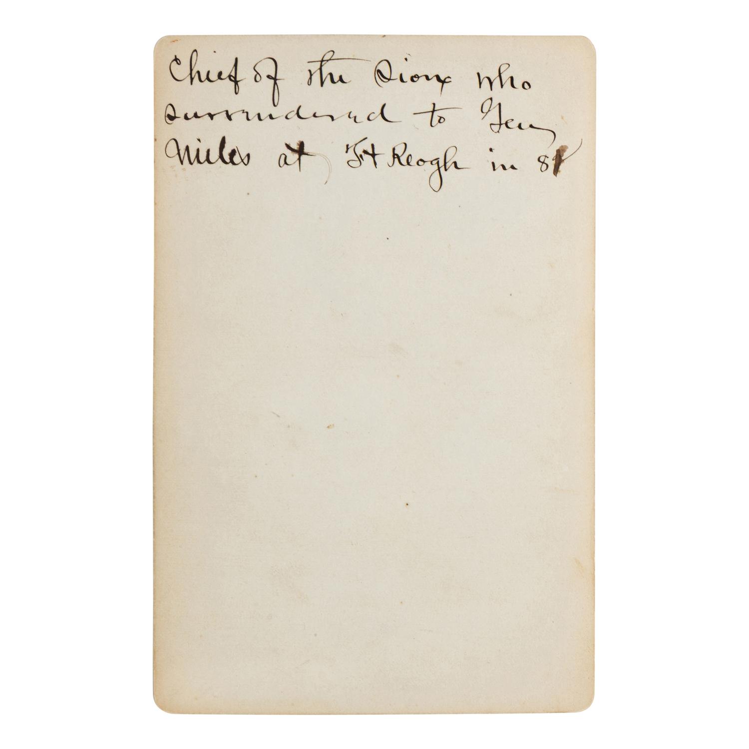 [Late Indian Wars]. A pair of cabinet cards of Little Bighorn participants, including Goose and Spotted Eagle.