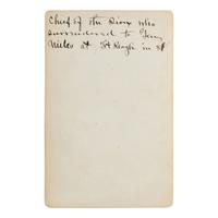 [Late Indian Wars]. A pair of cabinet cards of Little Bighorn participants, including Goose and Spotted Eagle.