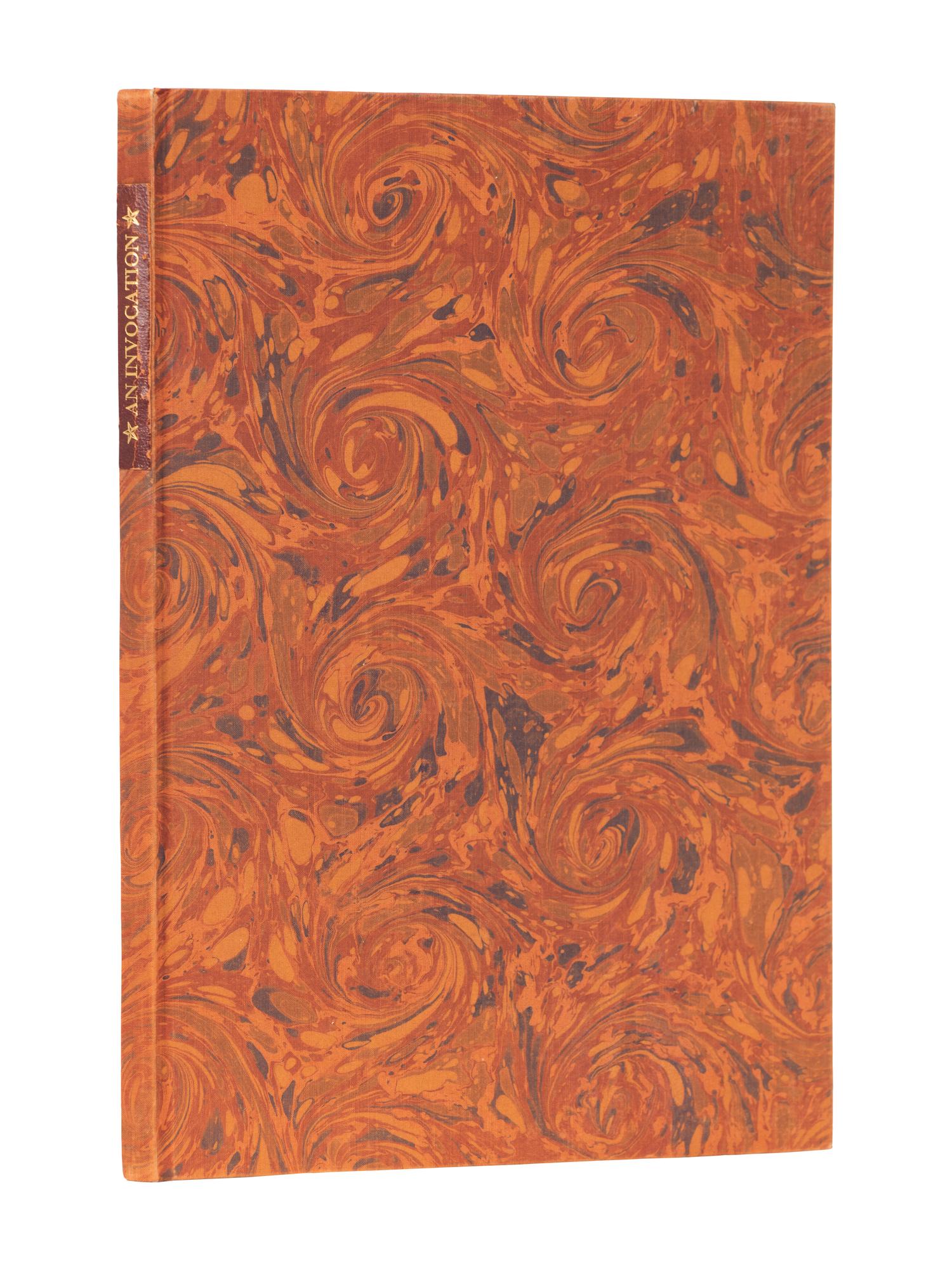[JOHN HENRY NASH FOR THE BOOK CLUB OF CALIFORNIA]. BIERCE, Ambrose (1842-1914). An Invocation . San Francisco: John Henry Nash for the Book Club of California, 1928.