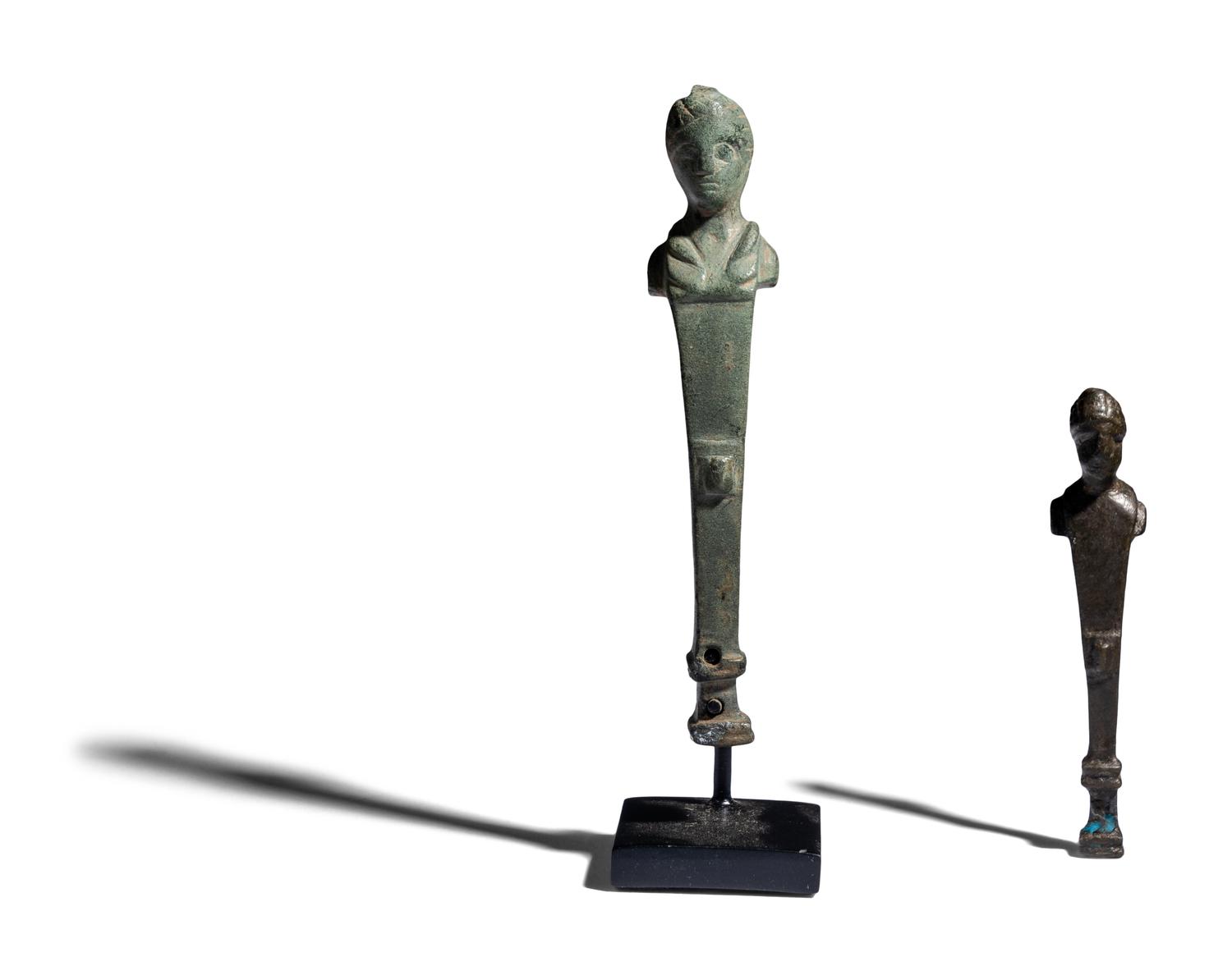 Two Roman Bronze Herms