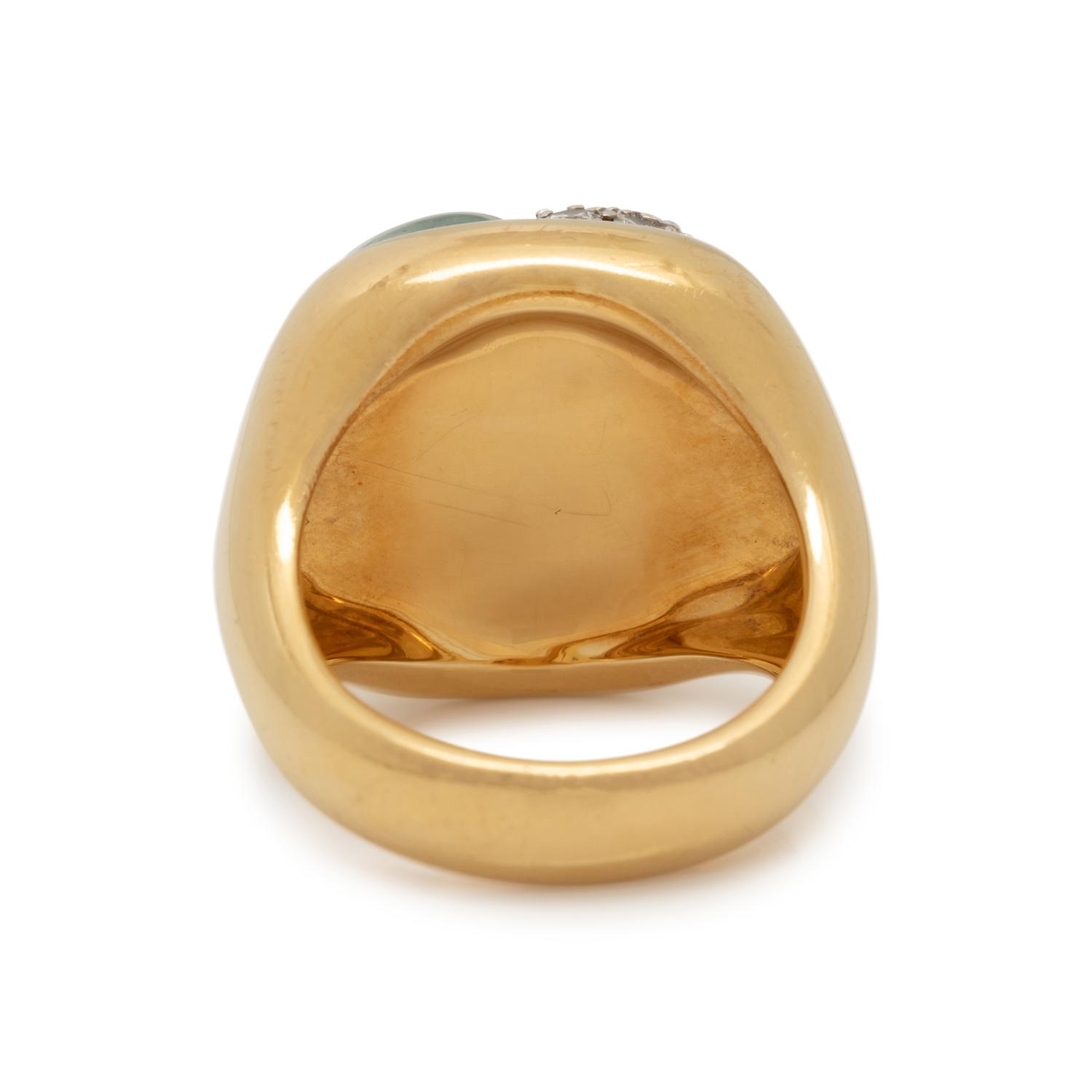 POMELLATO, AQUAMARINE AND DIAMOND 'MOSAICO' RING