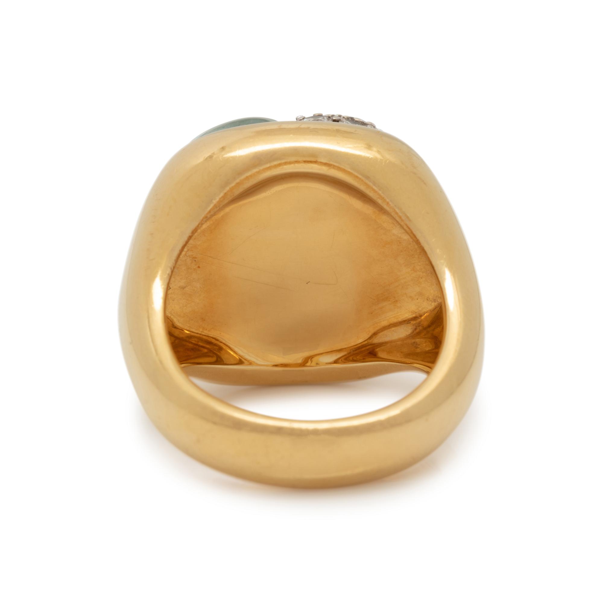 POMELLATO, AQUAMARINE AND DIAMOND 'MOSAICO' RING