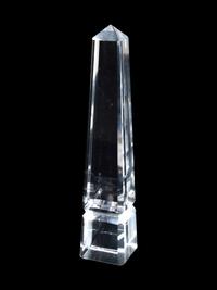 A Group of Four Glass Obelisks