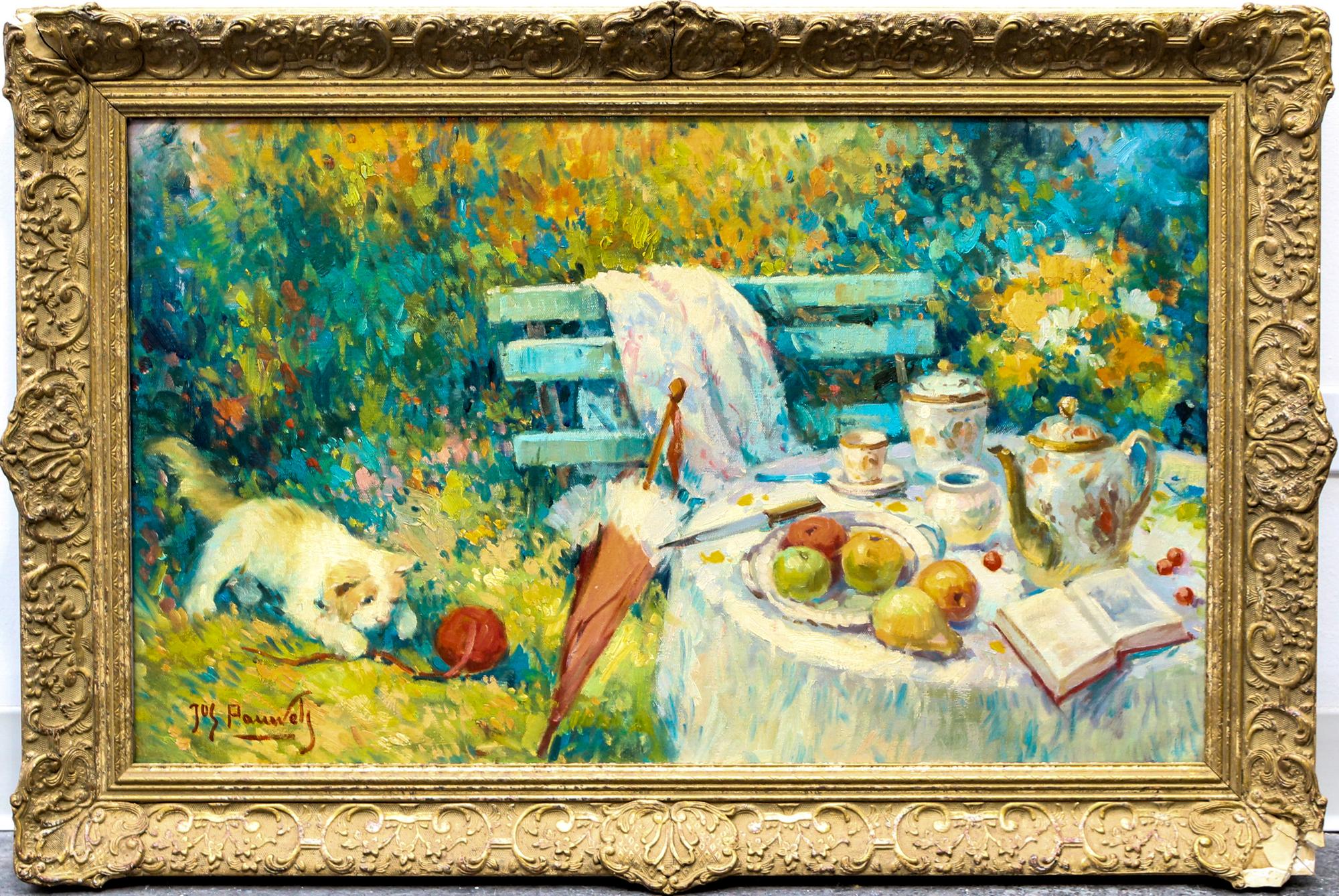Jos Pauwels, (Belgian, 20th century), Tea in the Garden