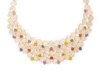 MOONSTONE AND FANCY COLORED SAPPHIRE NECKLACE