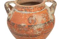 A Cypriot Terra Cotta Jar with Bull's Eyes