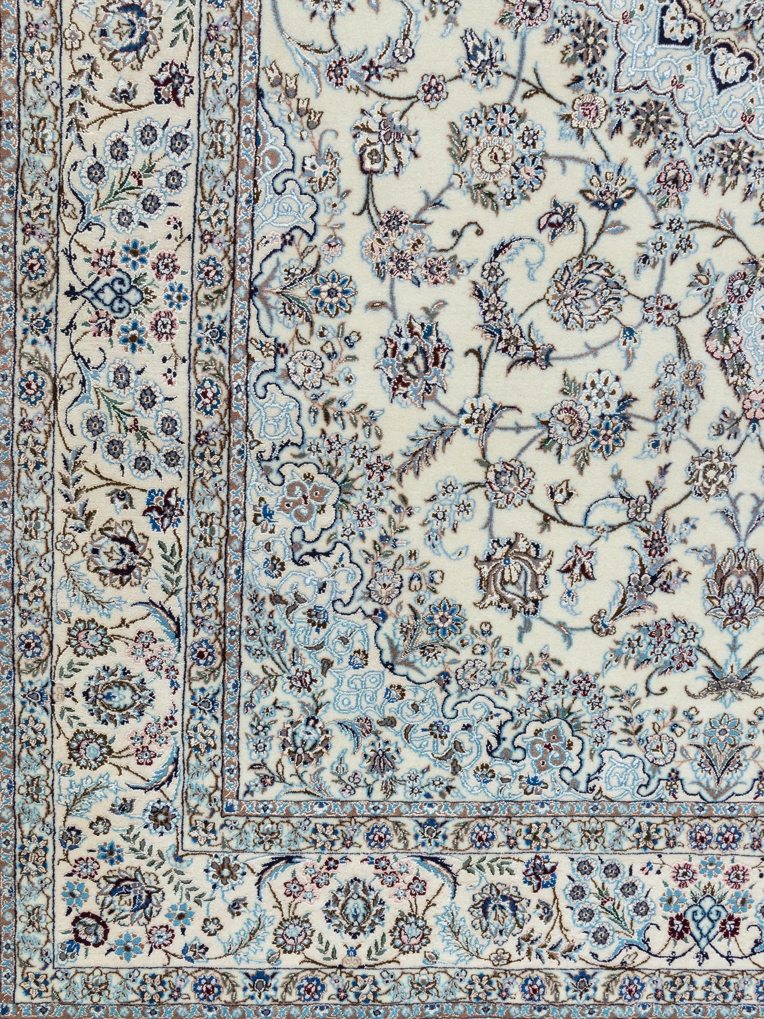A Nain Silk Rug