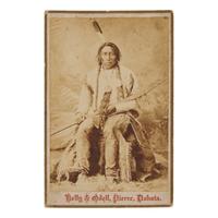 [Native-Americana] Kelly, R.L. Cabinet Card Portrait of Spotted Eagle