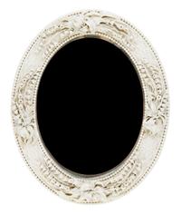 A Belleek Lily of the Valley Mirror, Height 16 x width 13 inches.