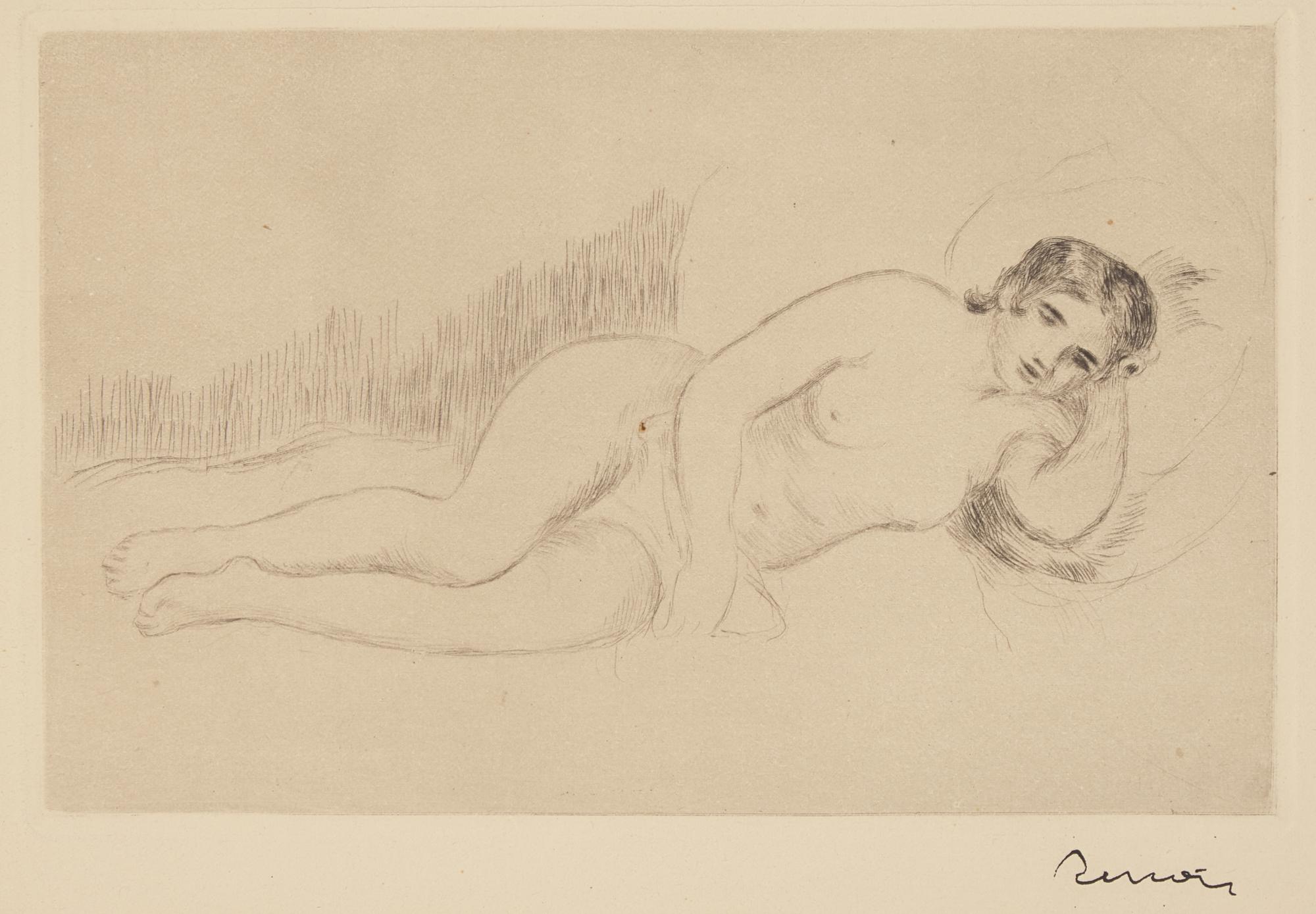 Pierre-Auguste Renoir (French, 1841-1919) — Femme Nue Couchée , 1906