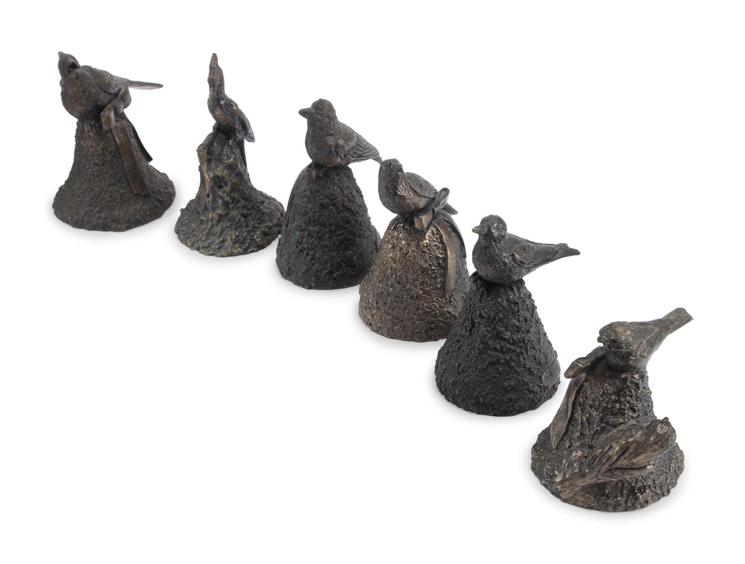 A Collection of Eighteen Continental Bronze and Cast Metal Bells