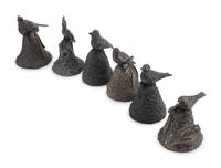 A Collection of Eighteen Continental Bronze and Cast Metal Bells