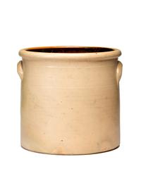An Orrin & Alfred Ballard 6-Gallon Stoneware Crock with Cobalt Deer