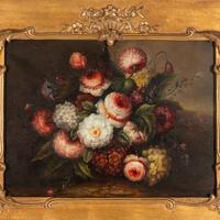 A Rococo Style Giltwood Trumeau Mirror