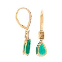 EMERALD AND DIAMOND EARRINGS