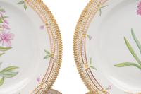 A Set of Twelve Royal Copenhagen Flora Danica Porcelain Dinner Plates