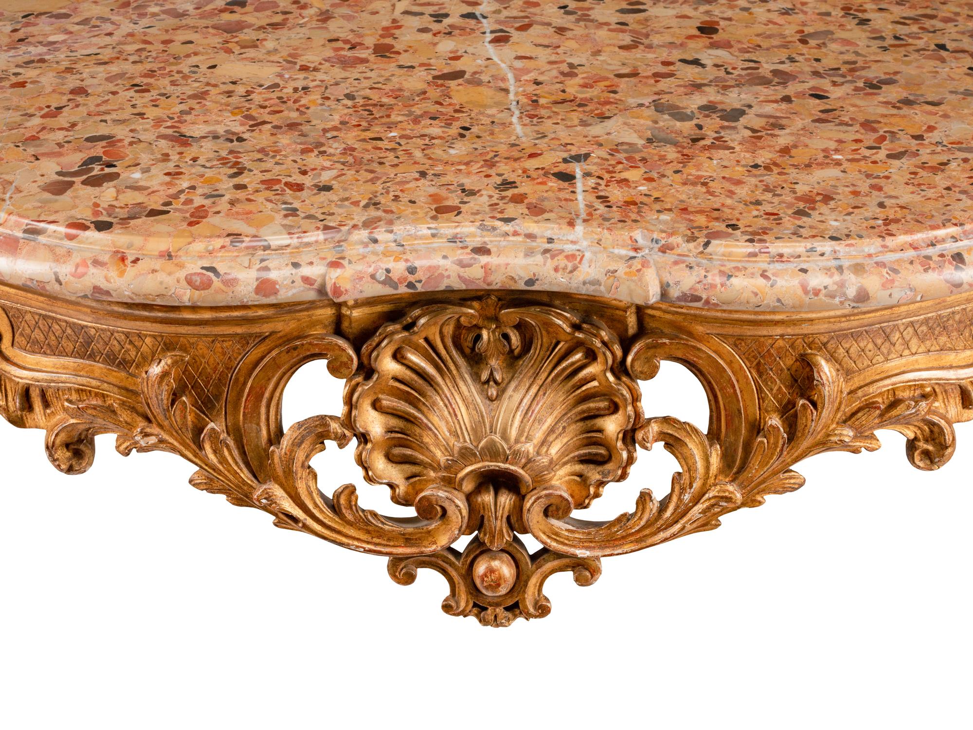 A Louis XV Style Giltwood Console — 19TH CENTURY