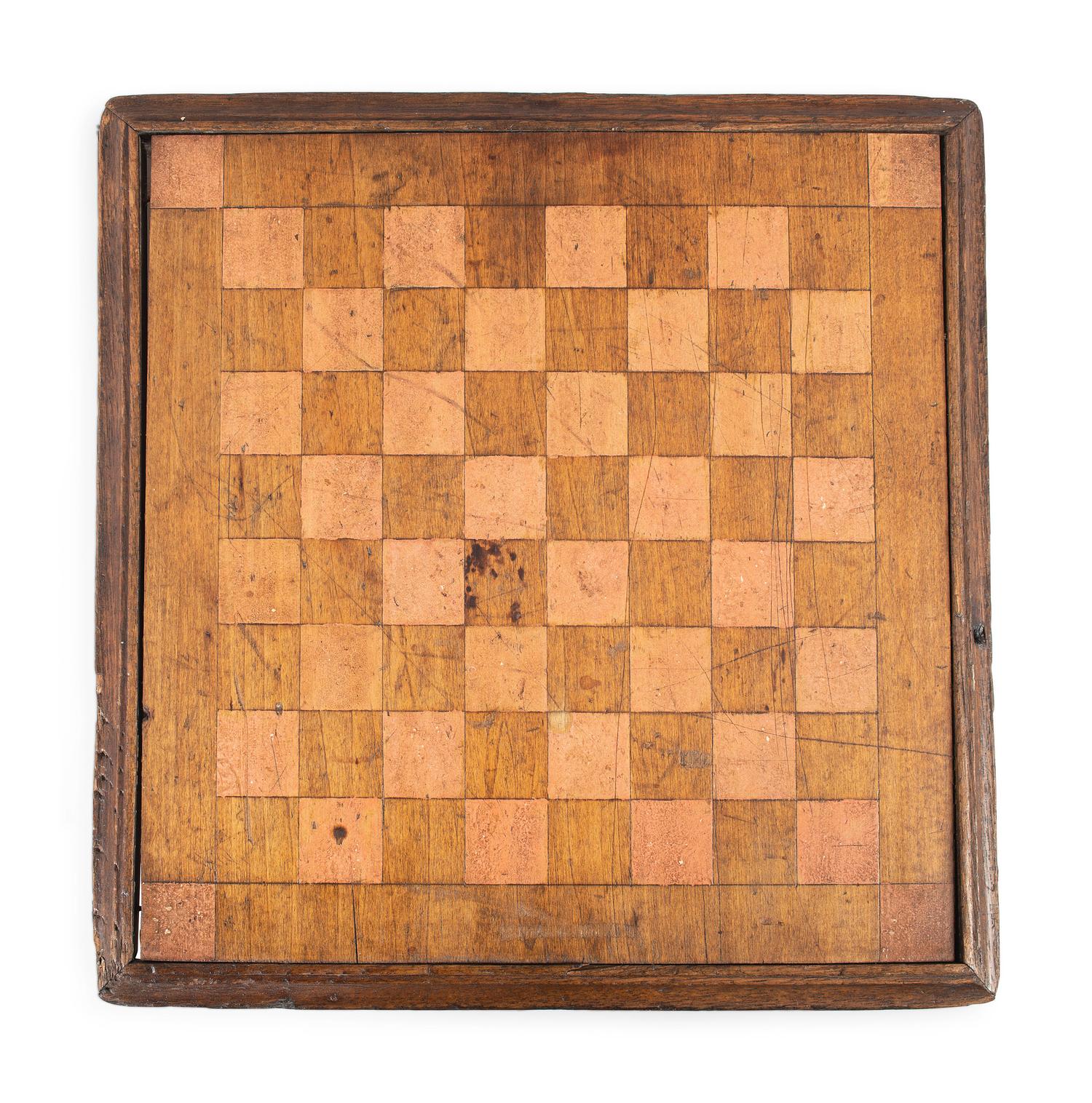 Two Paint Decorated Checkerboards