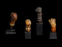 Four Indonesian Kris Knife Handles